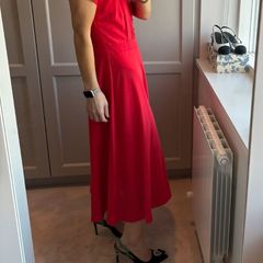 Red party dress