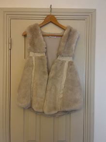 Cream faux fur