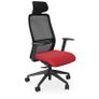 NV High Back Swivel Mesh Chair Black Frame with adjustable arms and headrest Image 9