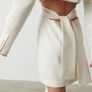 Cut Out Blazer Dress Cream Uk12- new Image 3