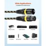 XLR Cable 7.62 m, 6 Pack, Shielded Balanced DMX Male to Female Microphone Cables, Gold-Plated 3-Pin XLR Mic Speaker Cord Wires, for Stage Lighting, Microphones, Amplifier, Mixer, Speaker Systems Image 7
