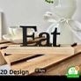 Small kitchen and eat signs on stand didn't suit Image 2