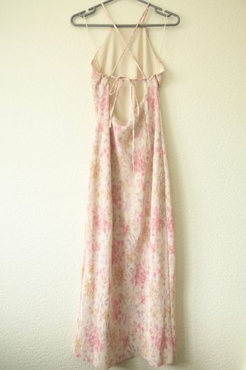 DYNAMITE Floral low cross back halter neck maxi dress Size M / EU 38 / UK 10