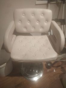 2 leather swivel stools