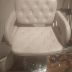 2 leather swivel stools