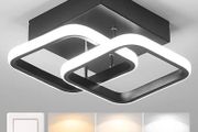 FREE EXPRESS SHIPPING LED Ceiling Light Small Square Creative Ceiling Lamp 3 Color Adjustable Modern Chandelier Lighting for Bedroom Kitchen Living Room 22W
