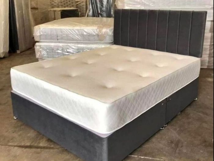 New Divan Beds Instock. All Sizes Available. All Colours Available.. Drawers Option Available. Tufted Memory Foam Mattresses Available