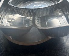 3 Foil & 1 plastic Dishes