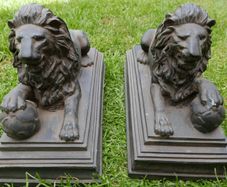 Antique  Pair of Bakelite Sculpture Lions
