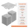 55 Pack Floor Tiles 30 x 30 cm Modular Interlocking Cushion Splicing Drainage Mats, Soft PVC Interlocking Drainage Floor Tiles, Non-Slip Drainage Holes for Restroom, Bathroom, Kitchen, Pool, Wet Area, Gray Image 7