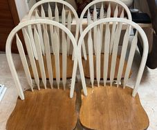 4 x Gorgeous Sturdy Wooden Kitchen Dining Chairs - Can Deliver
