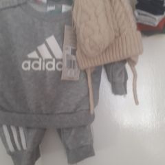 Baby boy bundle 0-3 months .All new with tags .Addidas tracksuit Name it top Dunnes hat and gloves Pack of 7 socks .Pack of 2 pair of rattle socks plus free summer hat new and green cable knit jumper all new 17 euro the lot