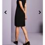 Simon Jersey workwear lapel dress, black, size UK8 and UK10 Image 3