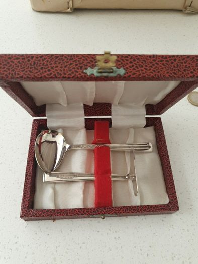 Vintage Silver EPNS Boxed Baby Spoon Set