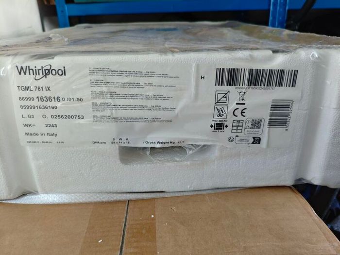 Whirlpool 73cm 5 Burner Natural Gas Hob - Stainless Steel - Lpg Convertible