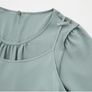 Uniqlo Rayon Georgette Volume 3/4 Sleeved Flared Dress Image 4