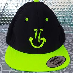 Smiley face snapback cap
