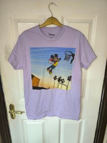 Mickey Mouse Slam Dunk Graphic Shirt, Size  Small