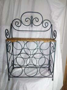 Retro wine rack for 8 bottles and...
