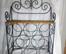 Retro wine rack for 8 bottles and...
