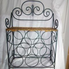 Retro wine rack for 8 bottles and...