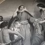Beautiful antique engraving 1855 The Alms deeds of Dorcas Image 5