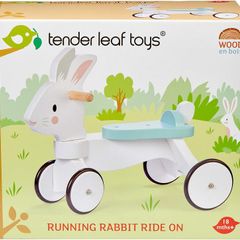 Tender Leaf Toys Running Rabbit Ride On - Wooden Toddler Tales Sit On Rabbit Trike