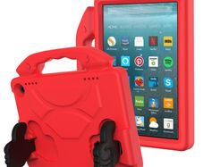 For Amazon Fire HD 8 2024 12th Gen Kids Case Shockproof Cover With Stand - Red
