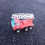 antique 1960s tin fire engine truck Image 2