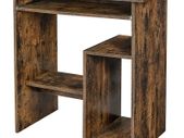 _Desk, Computer Table, Workstation, with Stand and Shelf, Central Unit Compartment, for Small Space, Easy Assembly, 80 x 45 x 74 cm, Rustic Brown