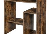 _Desk, Computer Table, Workstation, with Stand and Shelf, Central Unit Compartment, for Small Space, Easy Assembly, 80 x 45 x 74 cm, Rustic Brown