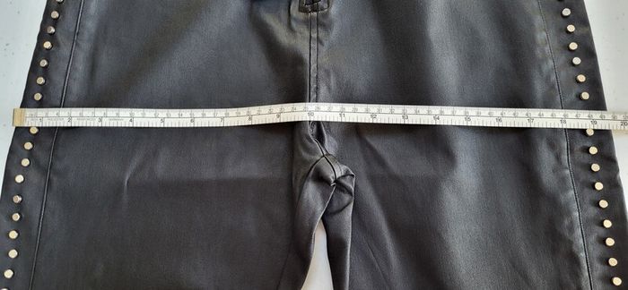 BANNED APPAREL Alternative Black Waxed Jeggings with Silver Studded Seams - Sz L (Fit 14-16UK) - Bnwt Rrp 89