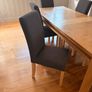 Solid oak dining table and 6 chairs Image 5
