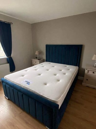 New Ottoman Upholstered Bed, Double Bed with Hydraulic Lifting Bar, Height Adjustable Padded Headboard, Metal Slatted Frame, Youth Bed, Adult Bed