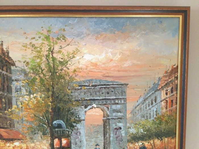 Art - Oil on Canvas- ( Parisian Scene) ( Reduced)