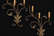 Pair of 1970s German Wrought Iron Wall Lights