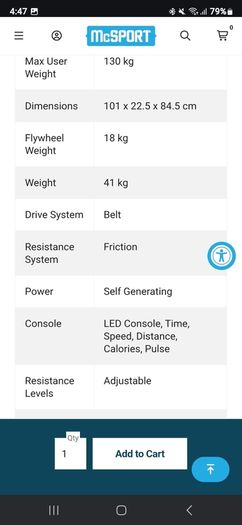 G7 Pro exercise bike
