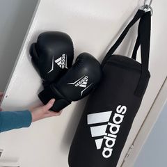 Adidas boxing bag and gloves