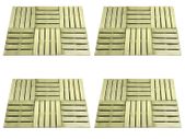 24 pcs Decking Tiles 50x50 cm Wood Green