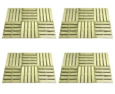 24 pcs Decking Tiles 50x50 cm Wood Green
