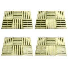 24 pcs Decking Tiles 50x50 cm Wood Green