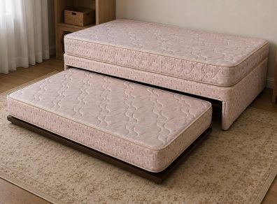 Single Divan Bed with pop-up trundle
