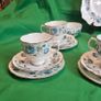 Vintage Arklow Bone China Blue Roses Tea Set | Fine Irish Porcelain with Gold Trim Image 9