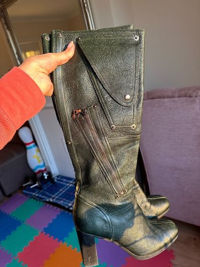 Genuine Prada Leather Boots