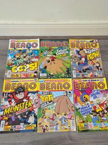194 Beano Magazines + Large Poster