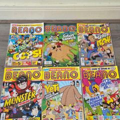 194 Beano Magazines + Large Poster