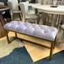 SALE! Metal bench lilac velvet seat Image 4