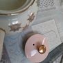Sadler Starburst Pink & Gold Trim Teapot Image 5