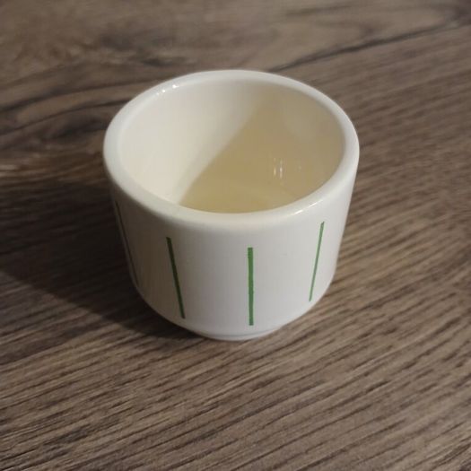 Hornsea Pottery Green Stripe Pattern Set of 4 Egg Cups