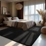 Soft Area Rugs for Living Room, Fluffy Large Carpet Rugs for Bedroom, Washable Non-slip Shaggy Rugs for Dorm Teens Room Decor, Modern Indoor Carpets for Playroom Study Office, 120x160 cm, Black Image 4